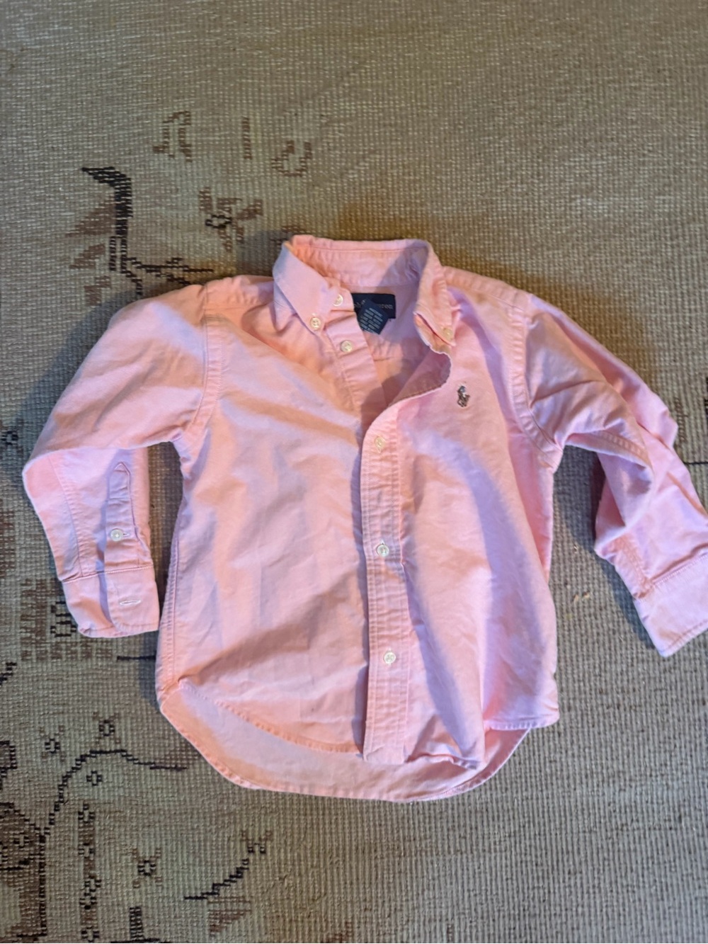 Ralph Lauren Light Pink Button-Down Oxford Shirt for Kids
